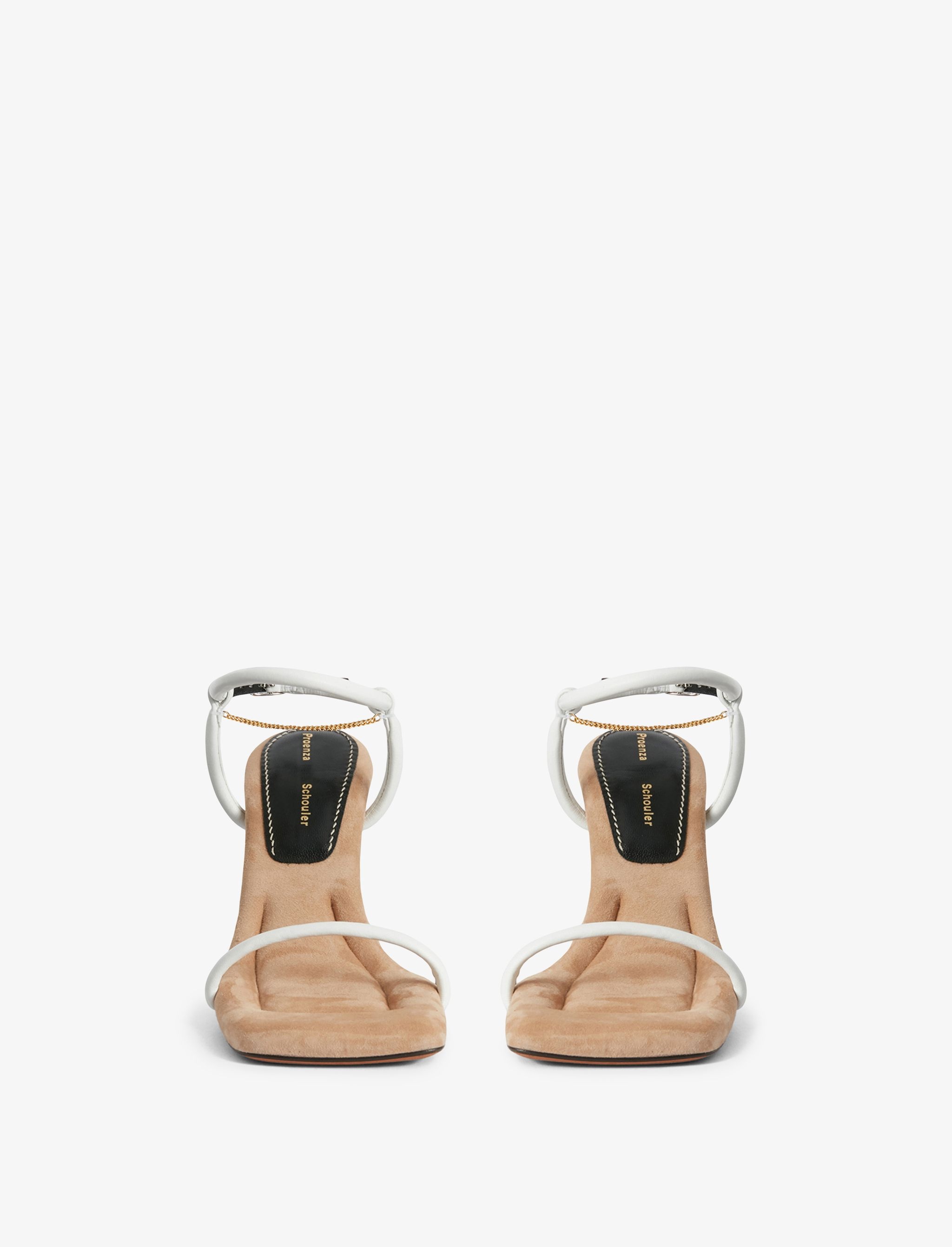 Square Padded Chain Sandals - 90mm - 2