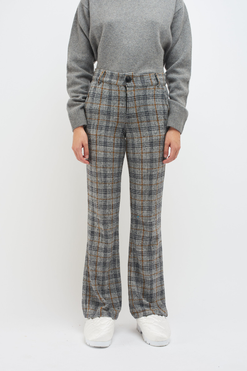 The Elder Statesman VINTAGE PLAID WOMEN'S FLARE PANT outlook