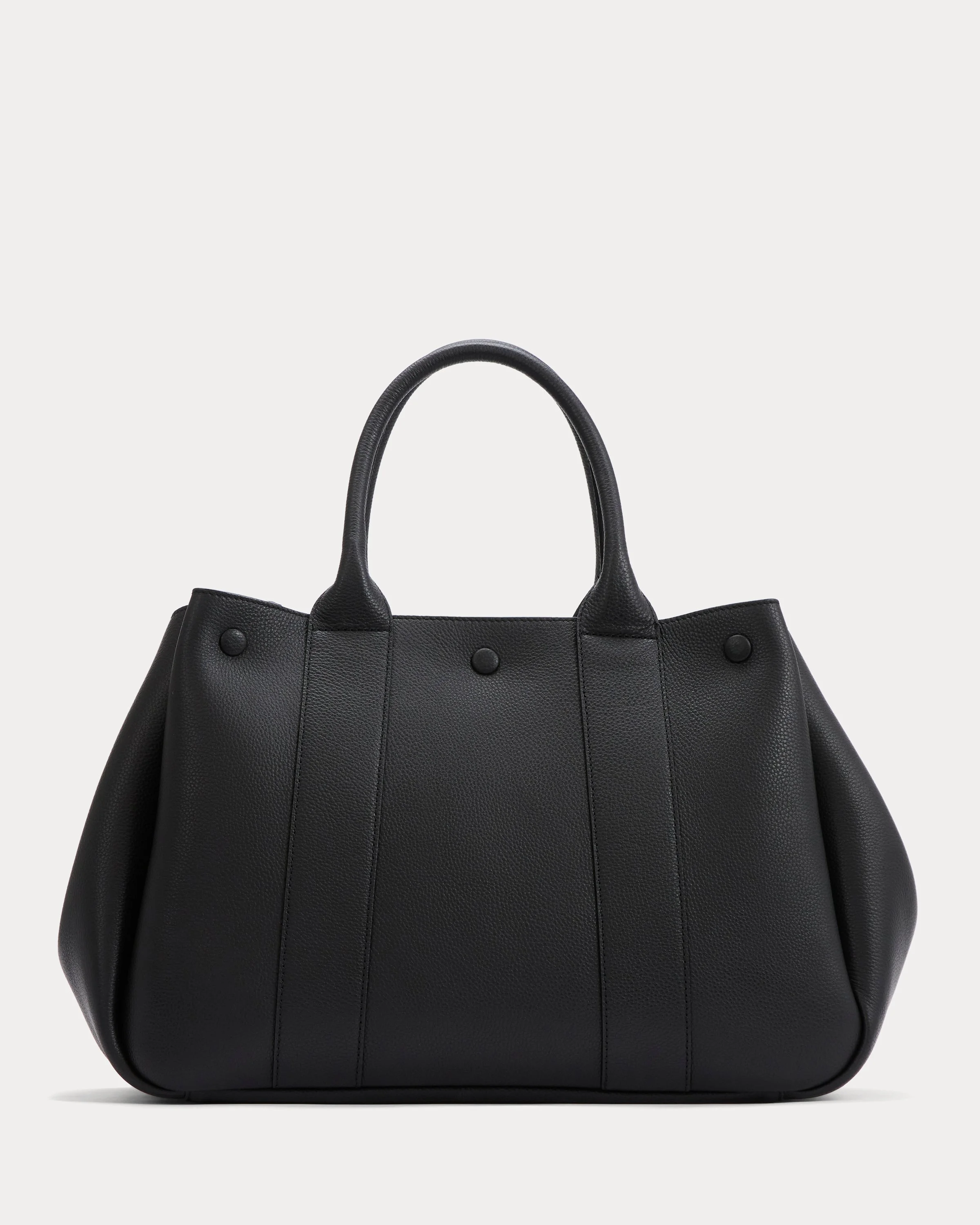 LEATHER BOXY TOTE - 1