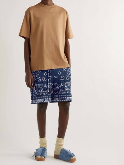 Alanui Straight-Leg Bandana-Jacquard Cotton-Blend Drawstring Shorts outlook