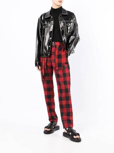 sacai checked cargo pants outlook