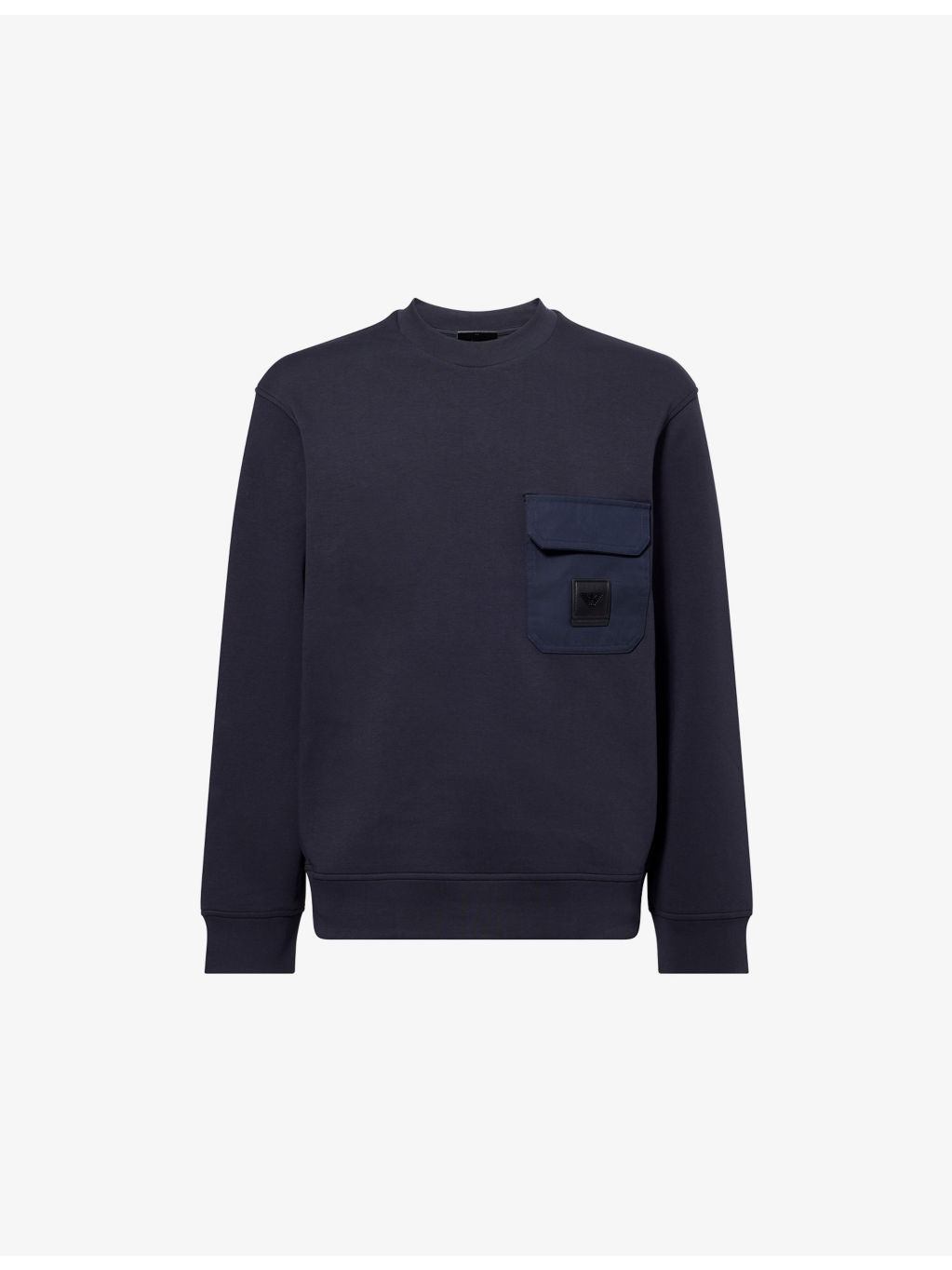 Logo-Patch Long-Sleeves Cotton-Jersey Sweatshirt - 1