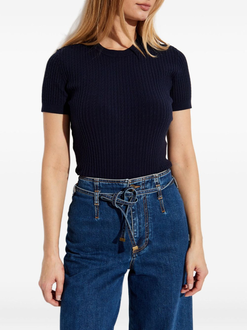 ribbed short-sleeved sweater 3