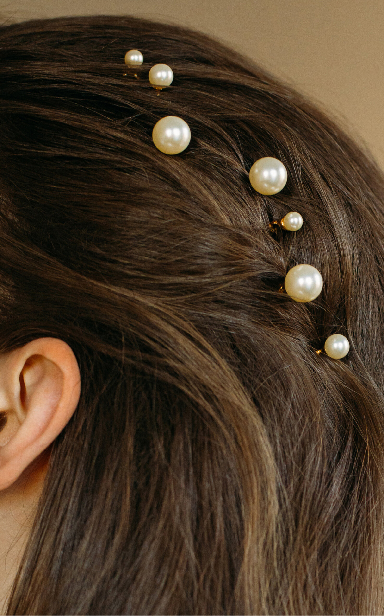 Set-Of-Seven Pearl Hairpins white - 2