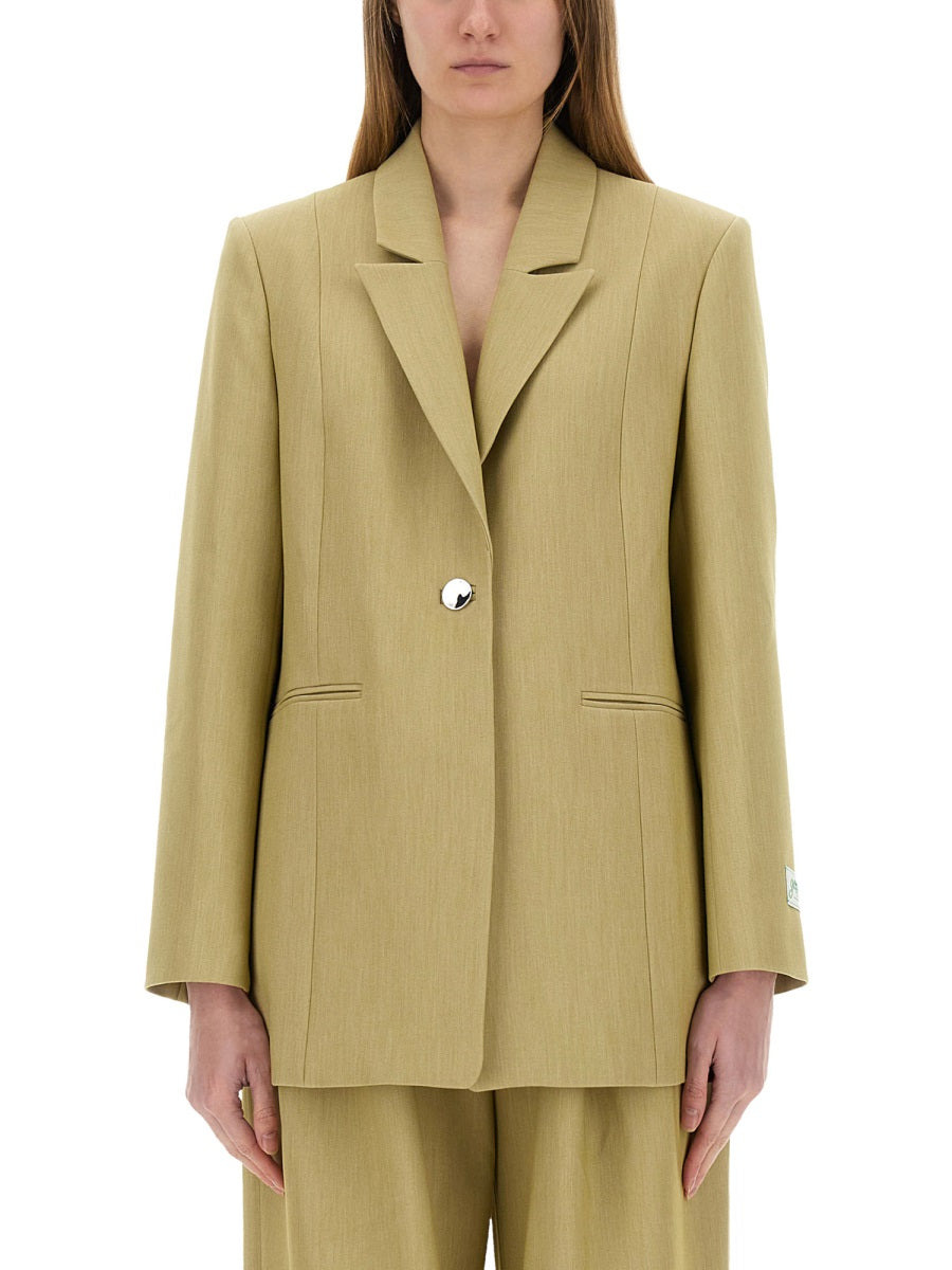 Ganni Women Twill Suit Blazer - 1