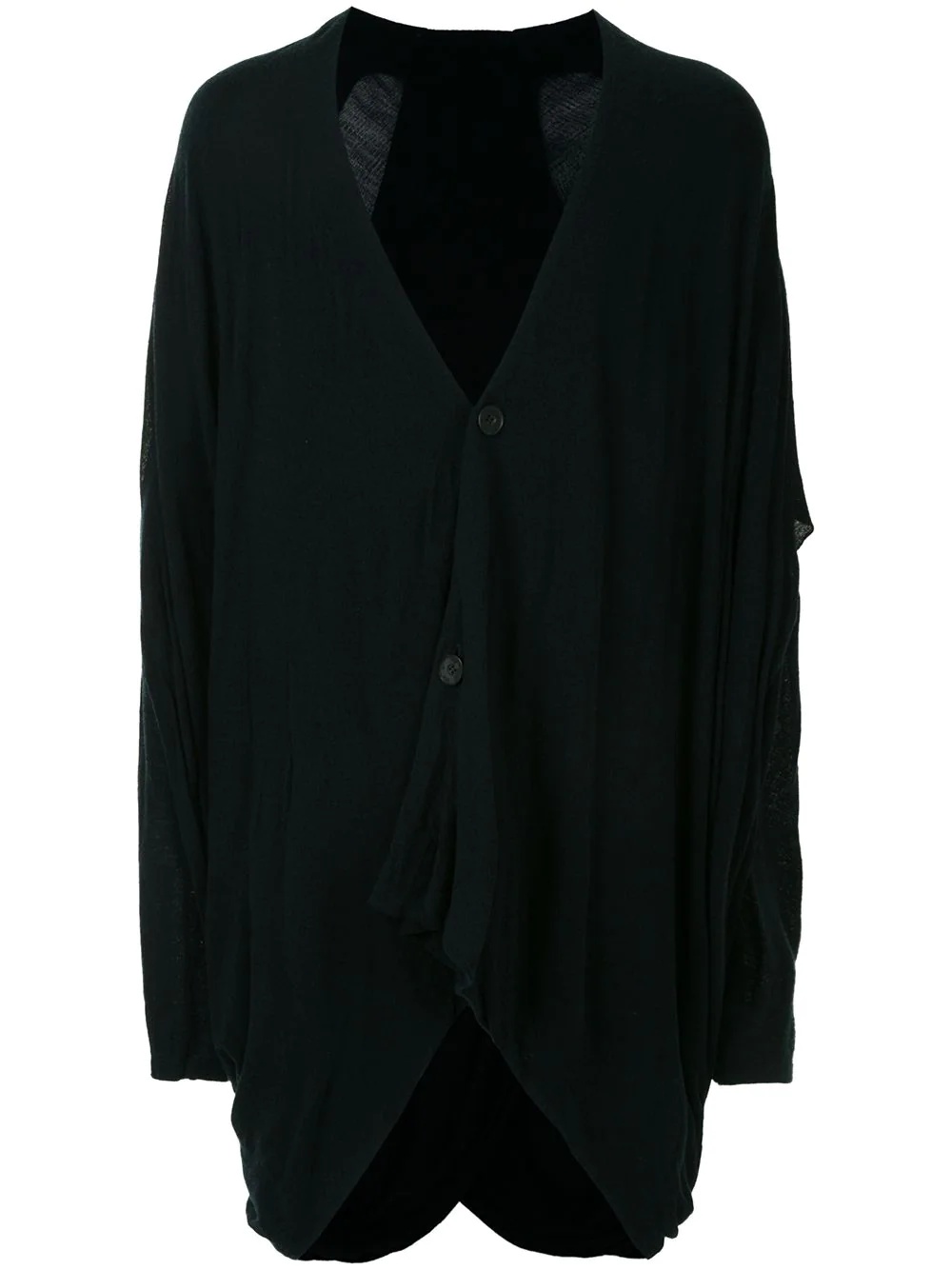 asymmetric hem wool cardigan - 1