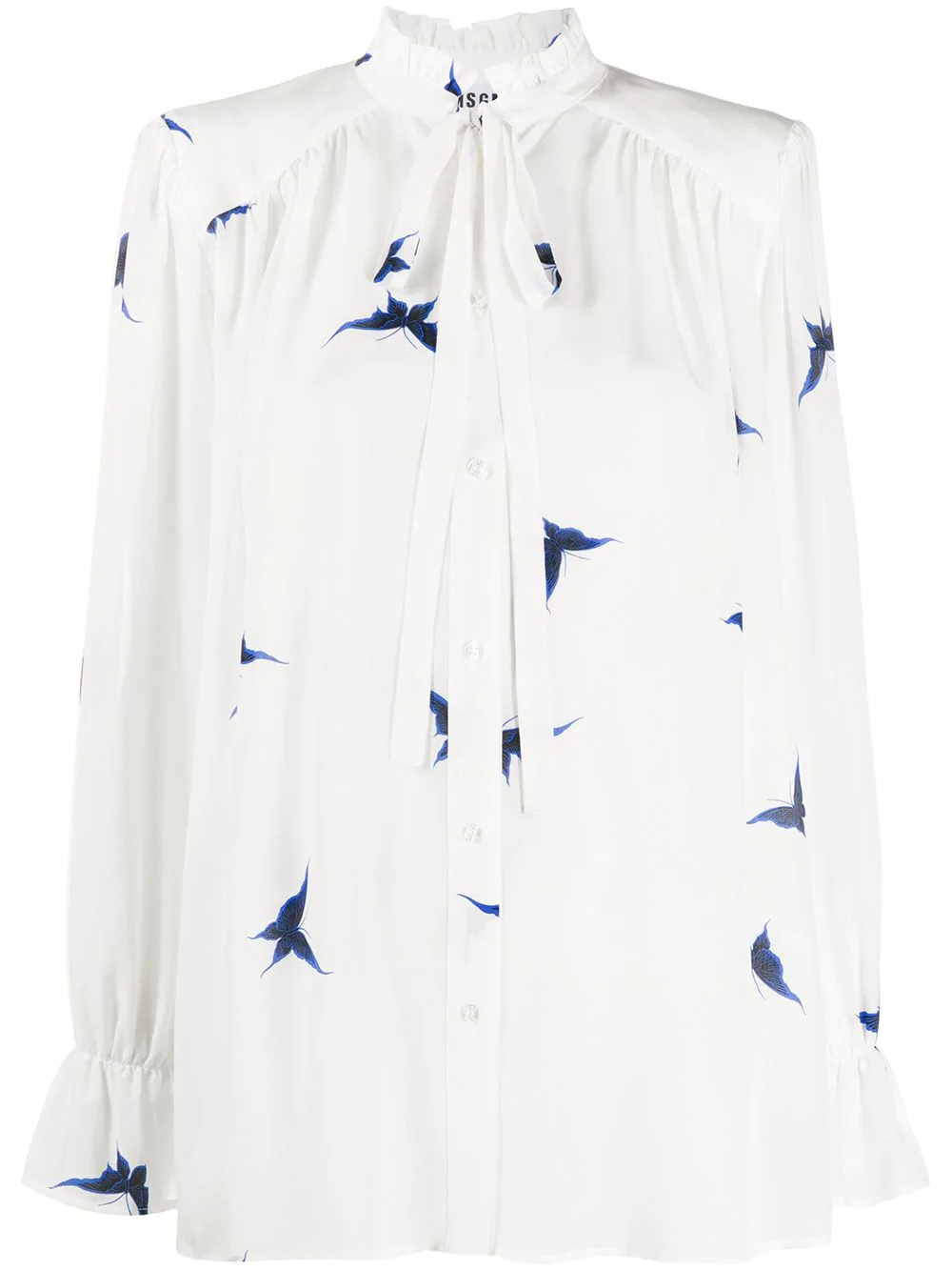 butterfly-print blouse - 1