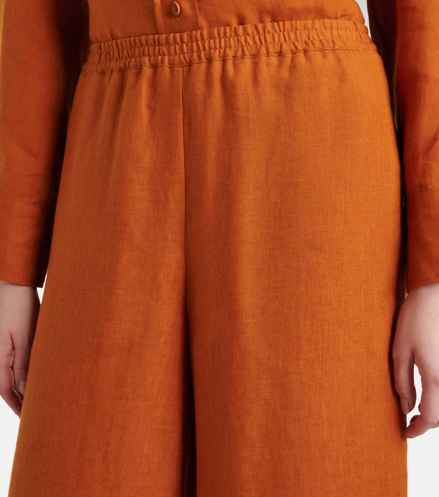 Select linen wide-leg pants - 4