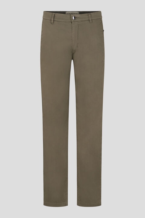 Niko Prime fit chinos in Olive green - 1