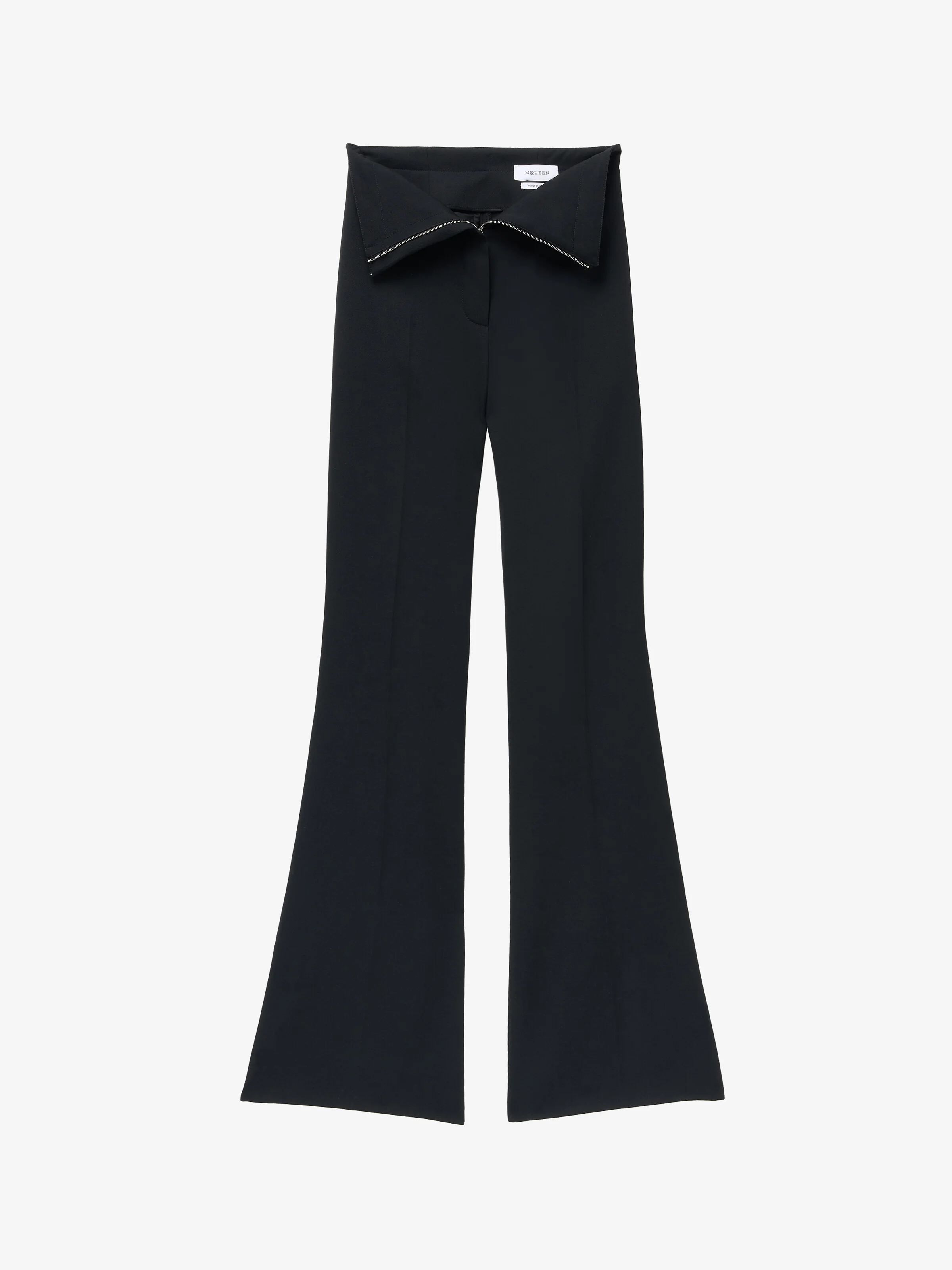 Fold Over Waist Tailored Trousers - 1