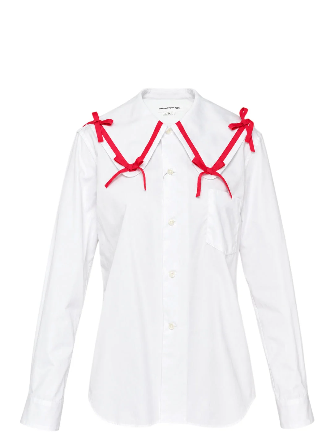 Straight Cut Ribbon Blouse - 1