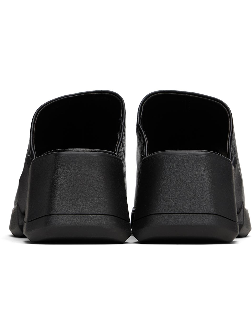 Black Clarin Mules - 2