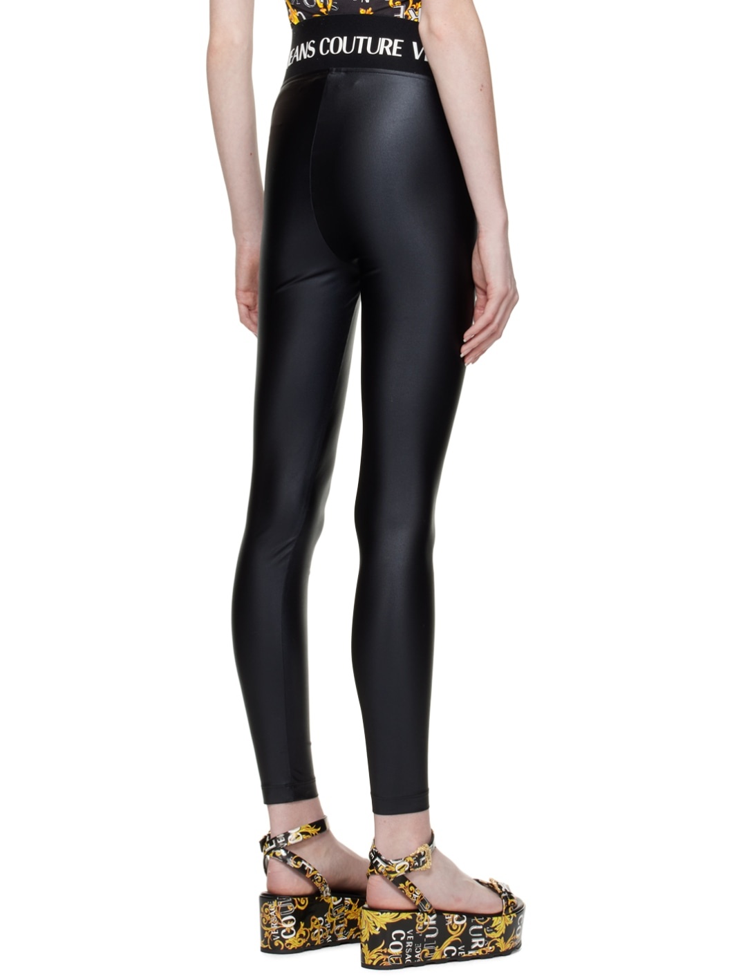 Black Asymmetric Leggings - 3