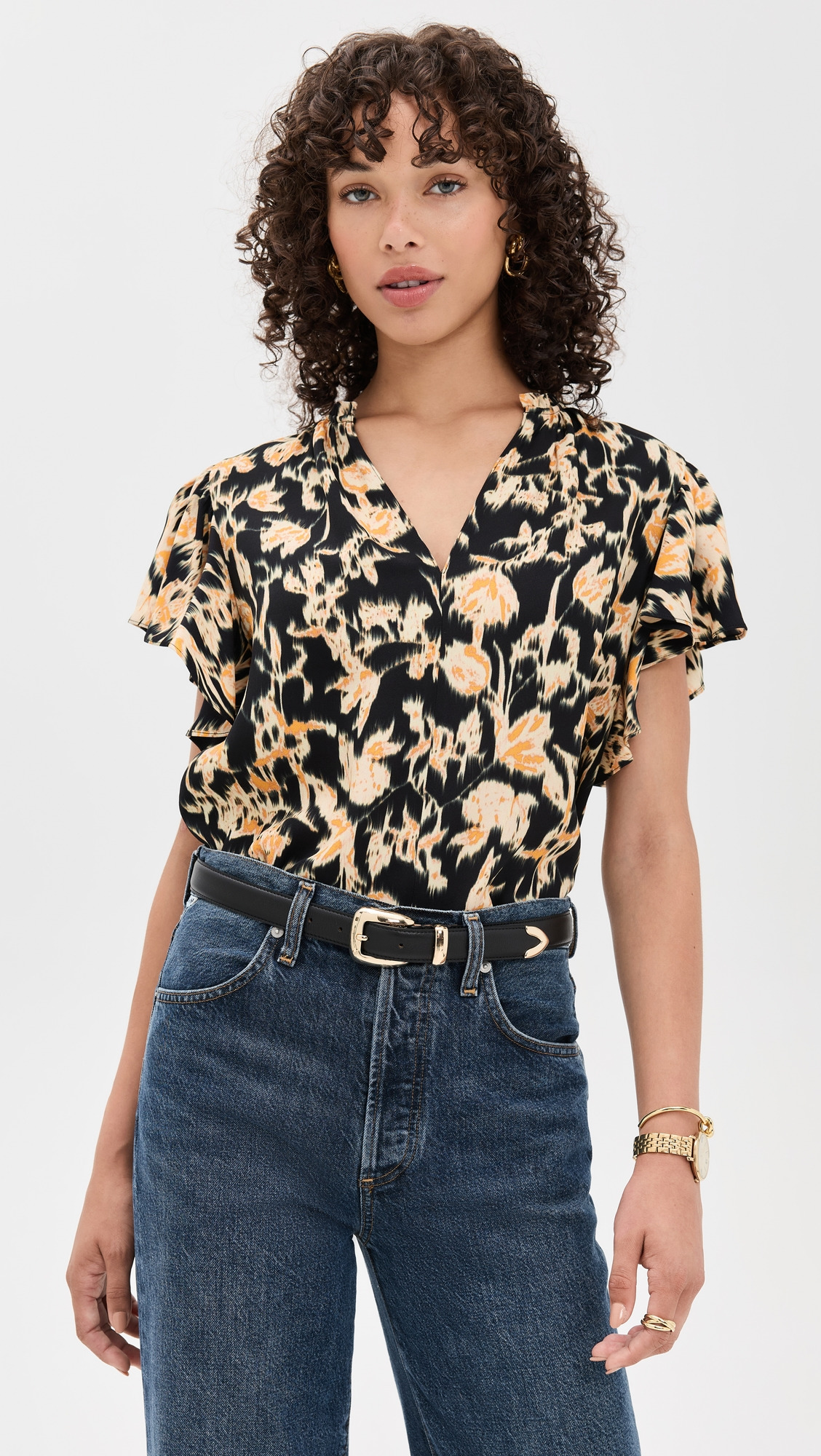 Lilo Flutter Sleeve Blouse - 6