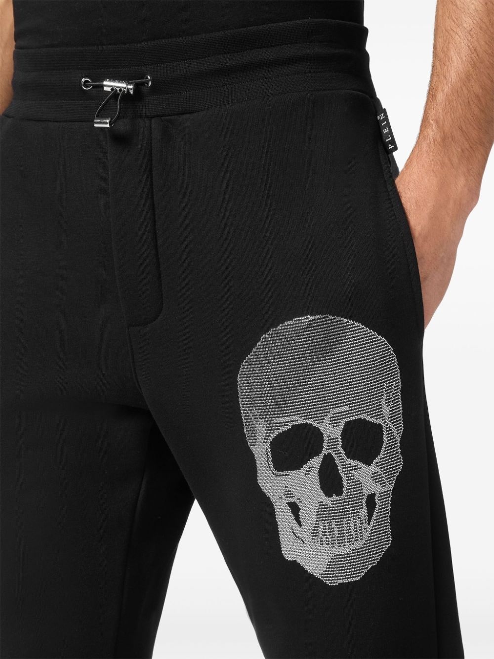 rhinestone-embellished Skull joggers - 4