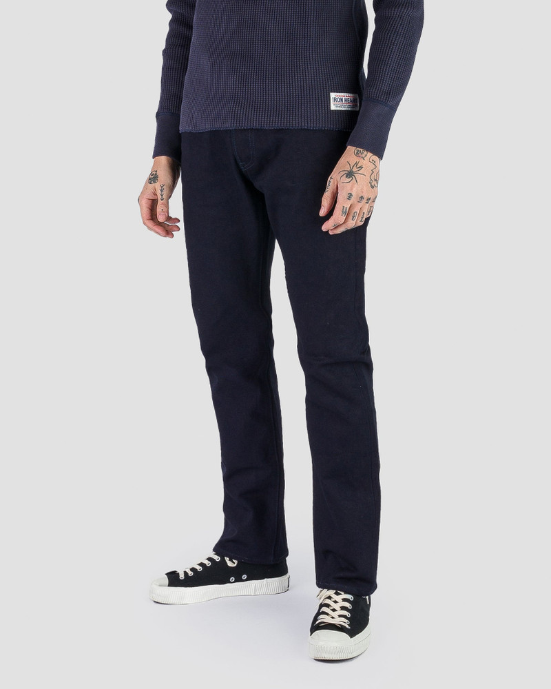 Iron Heart IH-555S-14II 14OZ SELVEDGE DENIM SLIM CUT JEANS - INDIGO/INDIGO outlook