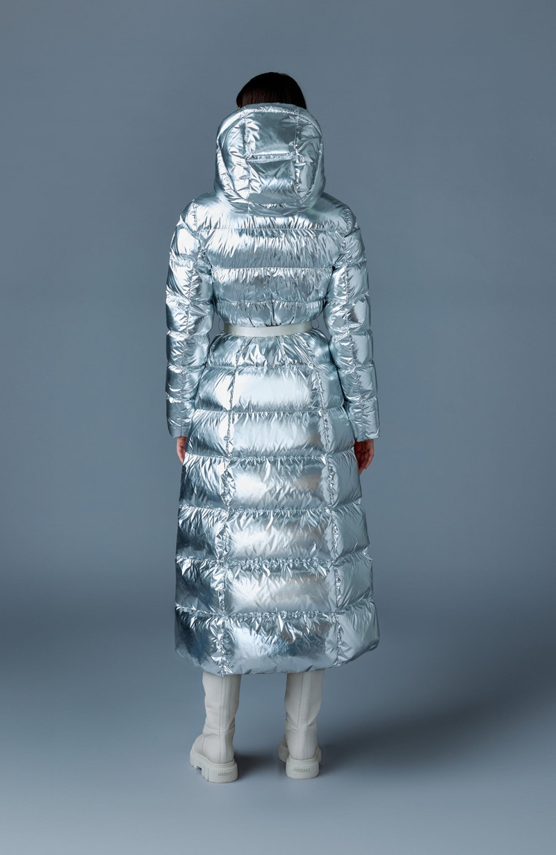 CALINA-M Metallic laminate down maxi coat 4