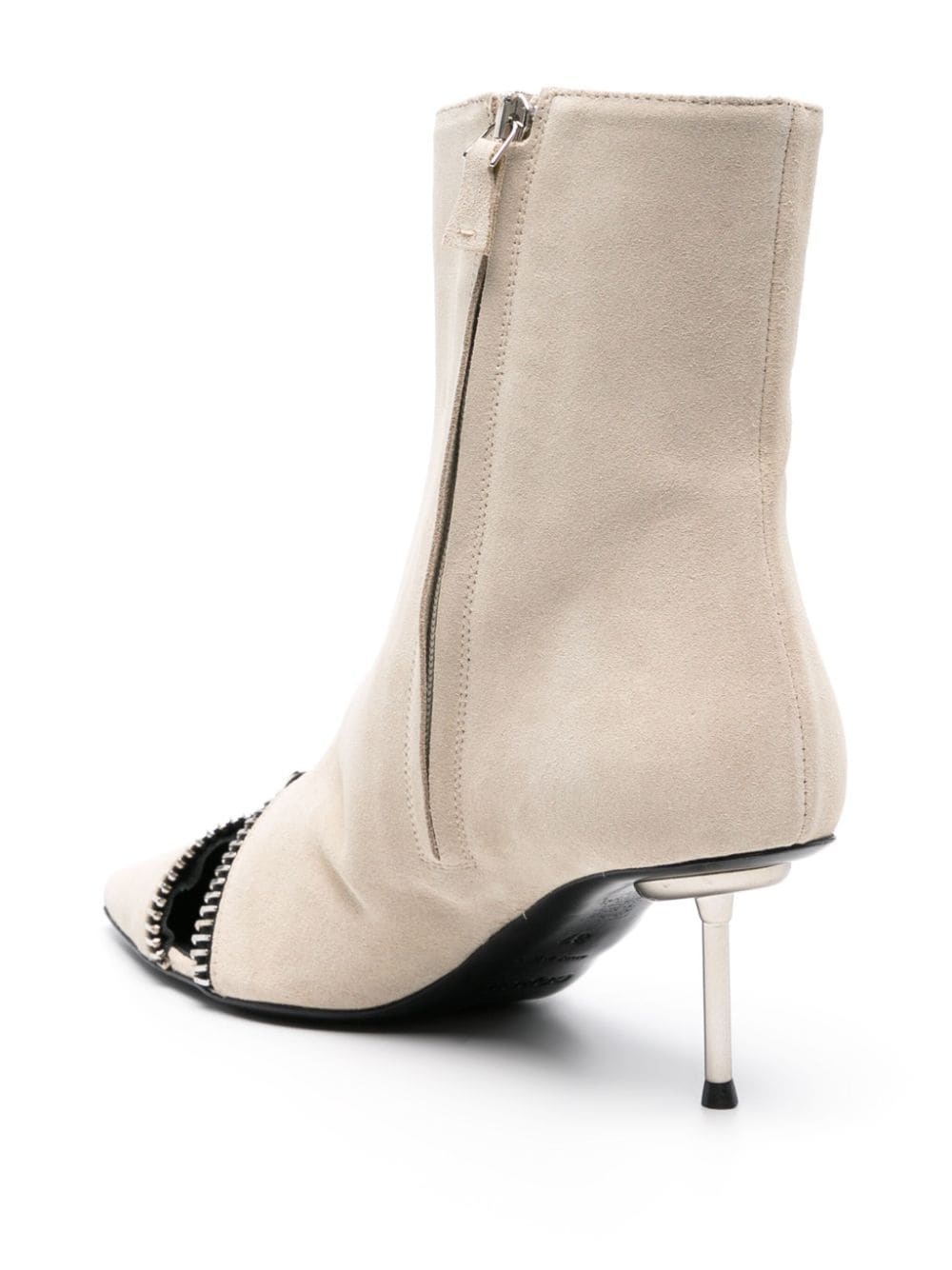 Zip 65mm suede ankle boots - 3