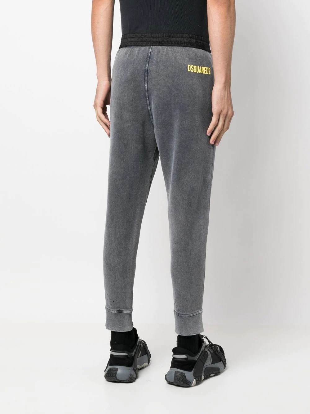 faded distressed track pants - 4