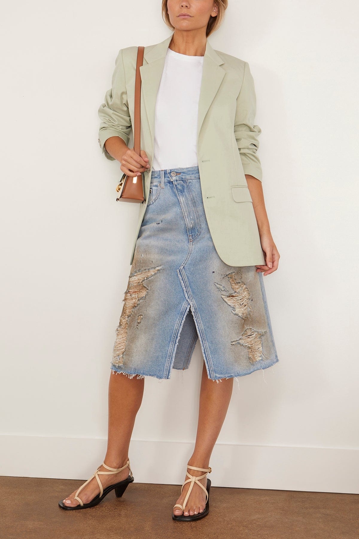Tailored Suit Jacket in Pistachio Green - 2