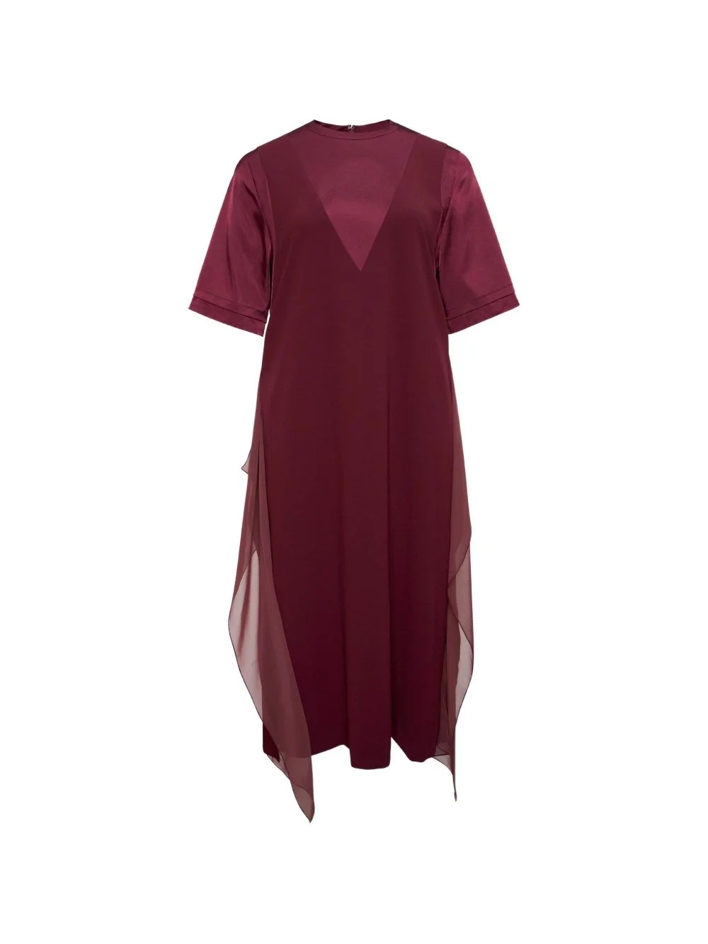 panelled handkerchief-hem midi dress - 1