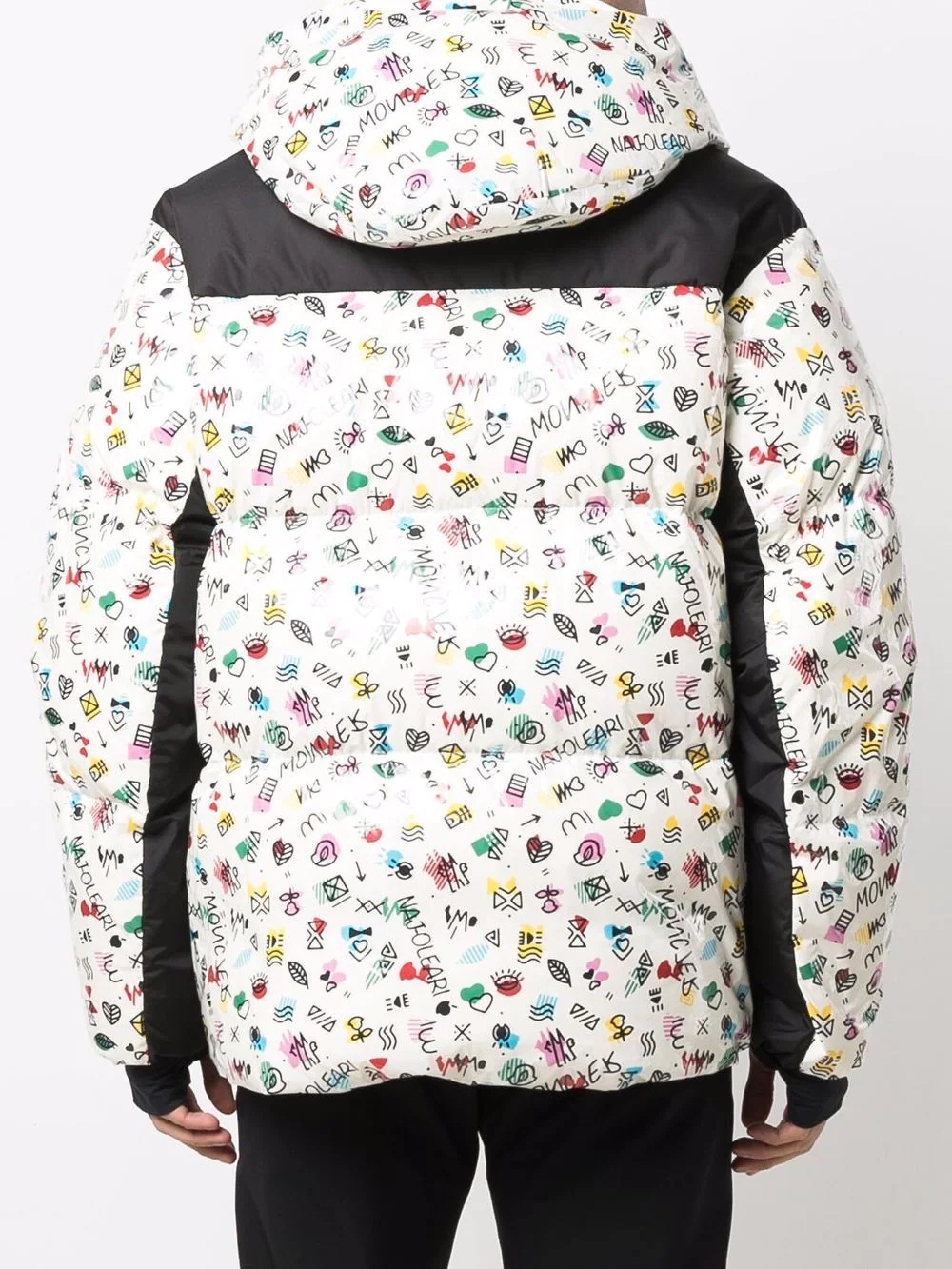 logo-print feather-down padded jacket - 4