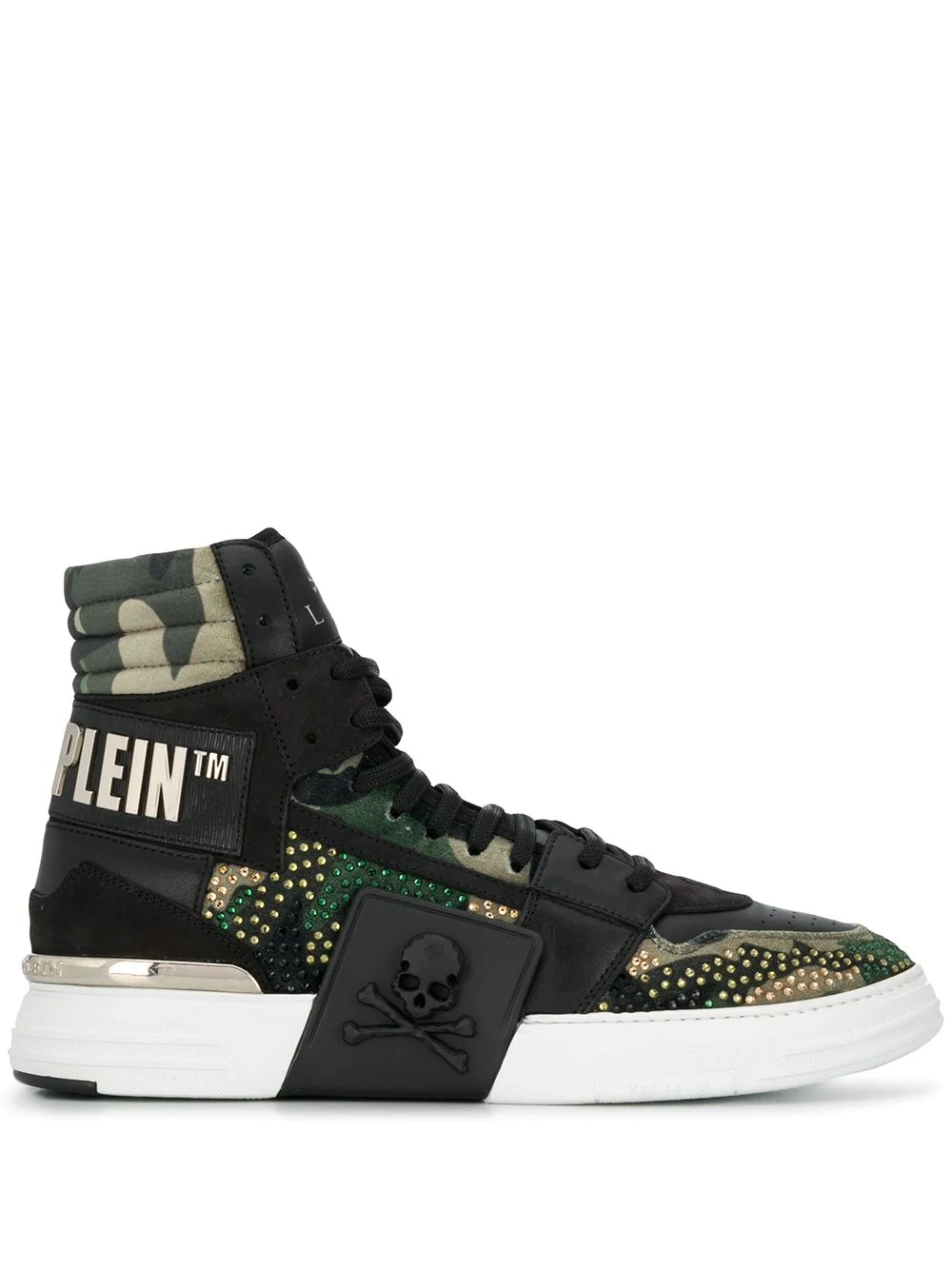 camouflage-print high-top sneakers - 1