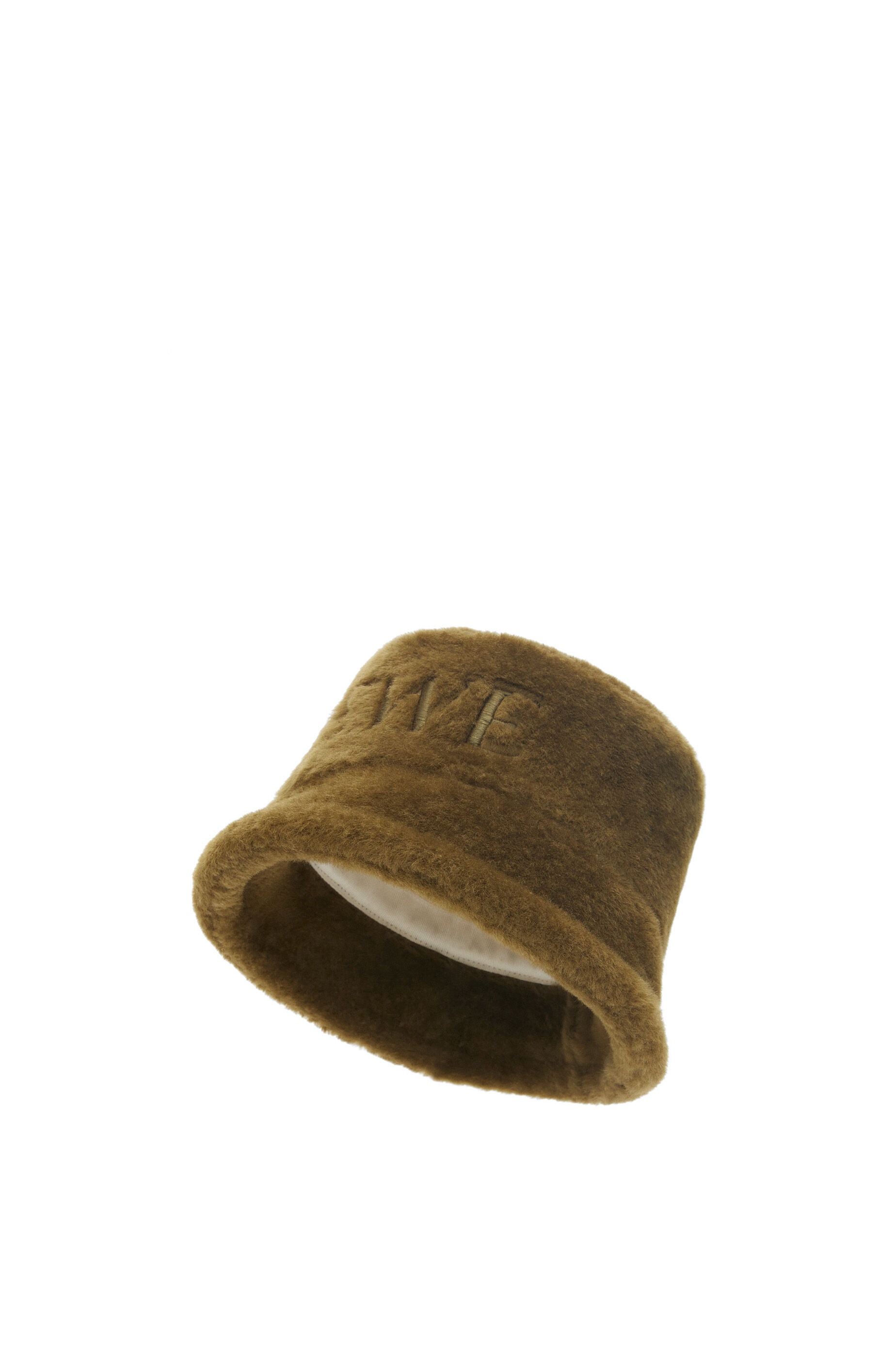 Loewe bucket hat in shearling - 1