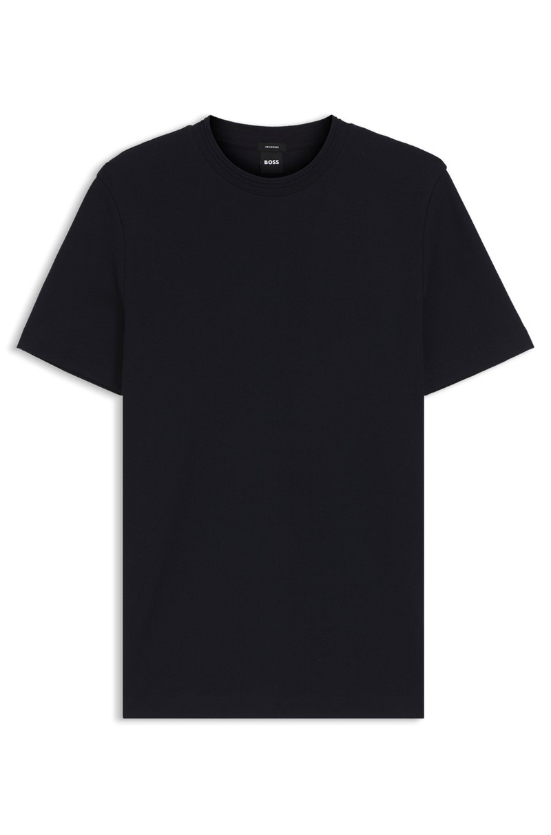 HERRINGBONE-STRUCTURE T-SHIRT IN COTTON 1