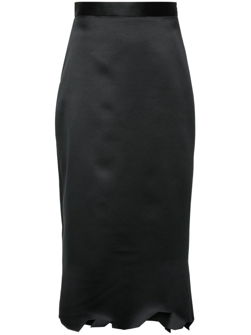 asymmetric-hem midi skirt 1