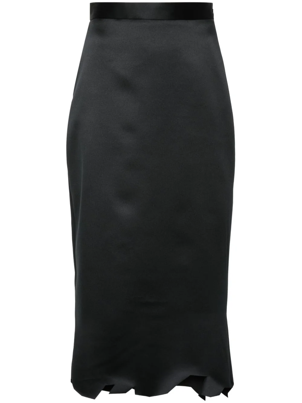 asymmetric-hem midi skirt - 1