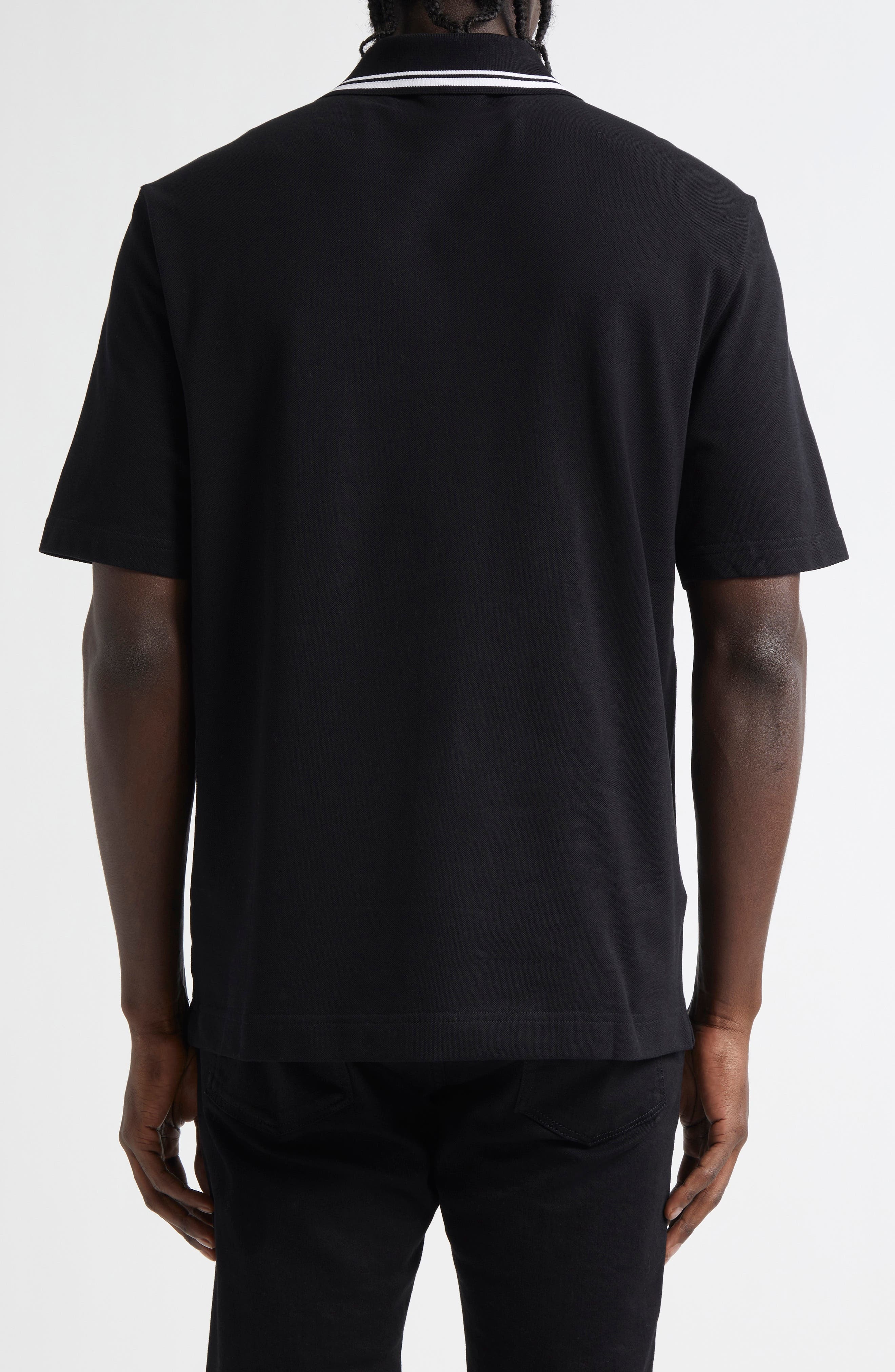 Dolce&Gabbana Bandana Detail Cotton Polo in Nero at Nordstrom - 2