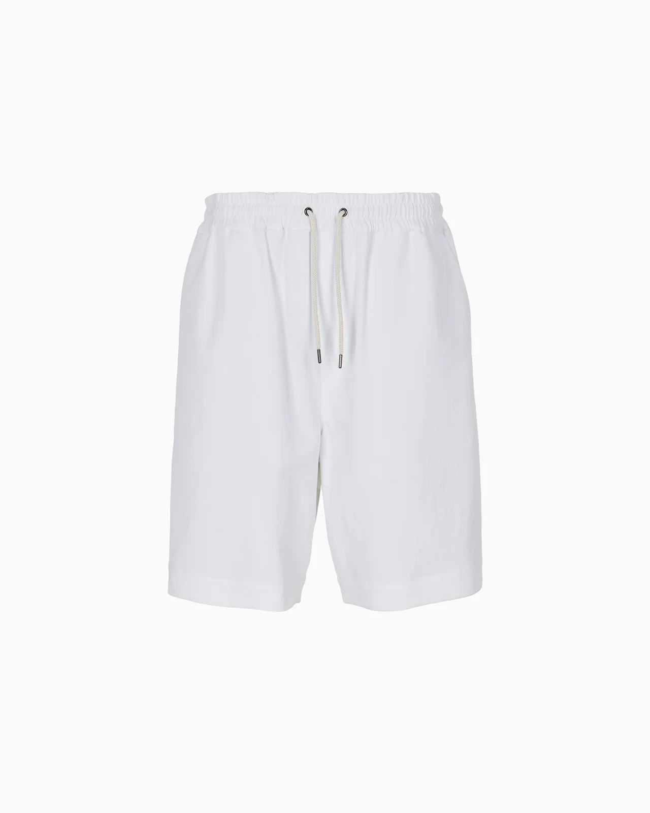 FLAT FRONT BERMUDA SHORTS MADE OF LYOCELL CANVAS AND COTTON - 1