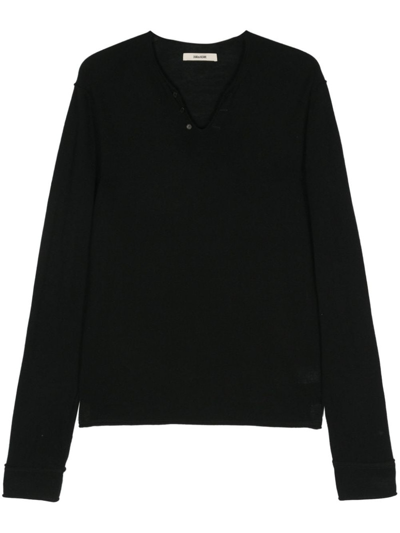 Monastir logo-debossed merino jumper 1