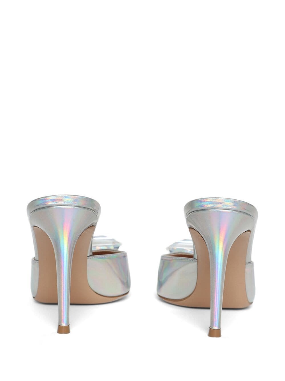 Jaipur holographic 85mm mules - 2