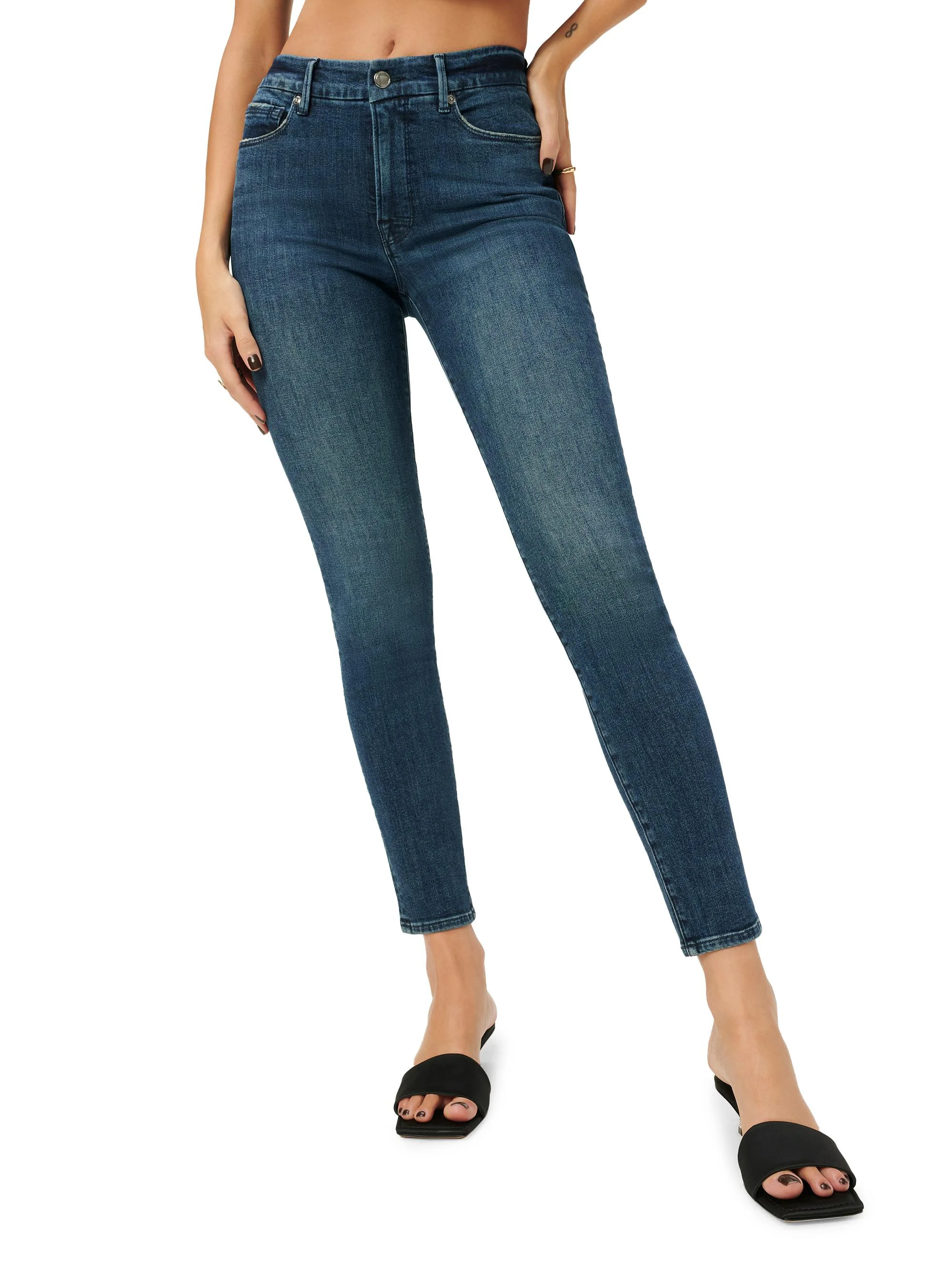 Women's Good Legs Stretch Skinny Crop Jeans - Blue - 1