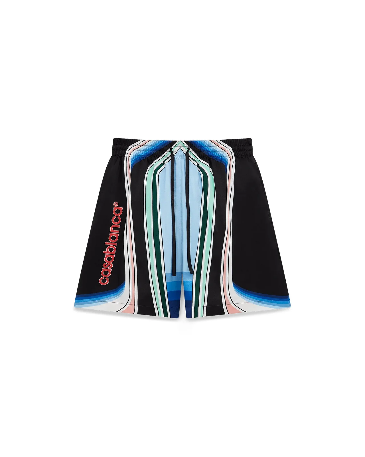 Graphic Mountain Silk Shorts - 1