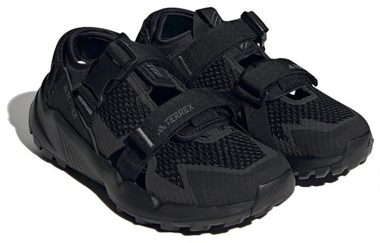 ◆adidas◆terrex hydroterra at IF7596 CORE/CORE/GREY adidas Terrex Hydroterra AT Sandals 'Core Black Grey' IF7596
