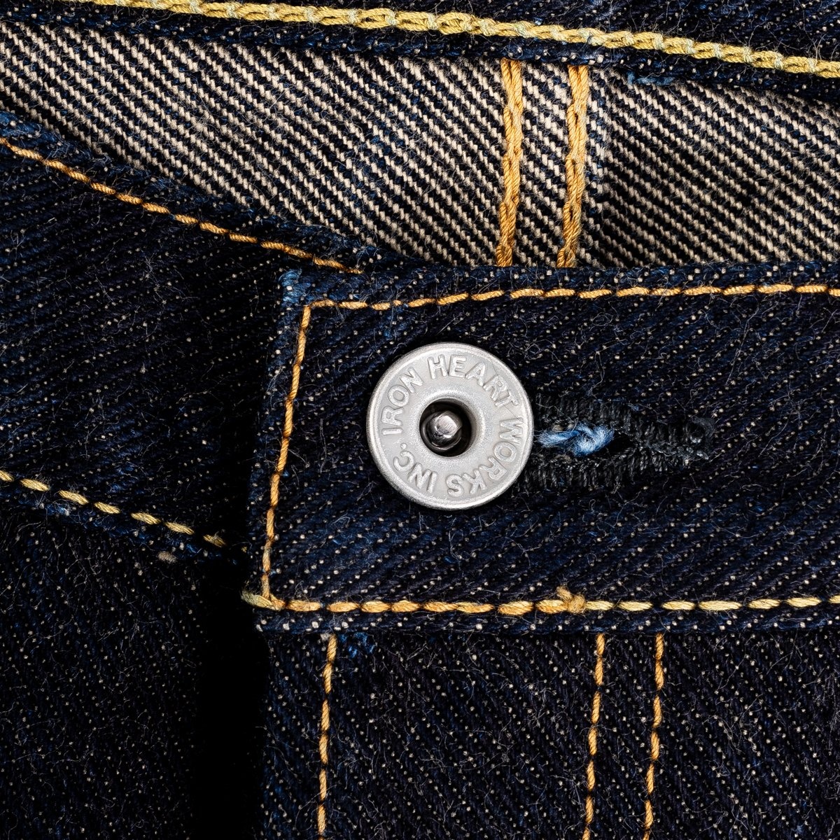 IH-666S-19L 19oz Left Hand Twill Selvedge Denim Slim Straight Cut Jeans - Indigo - 11