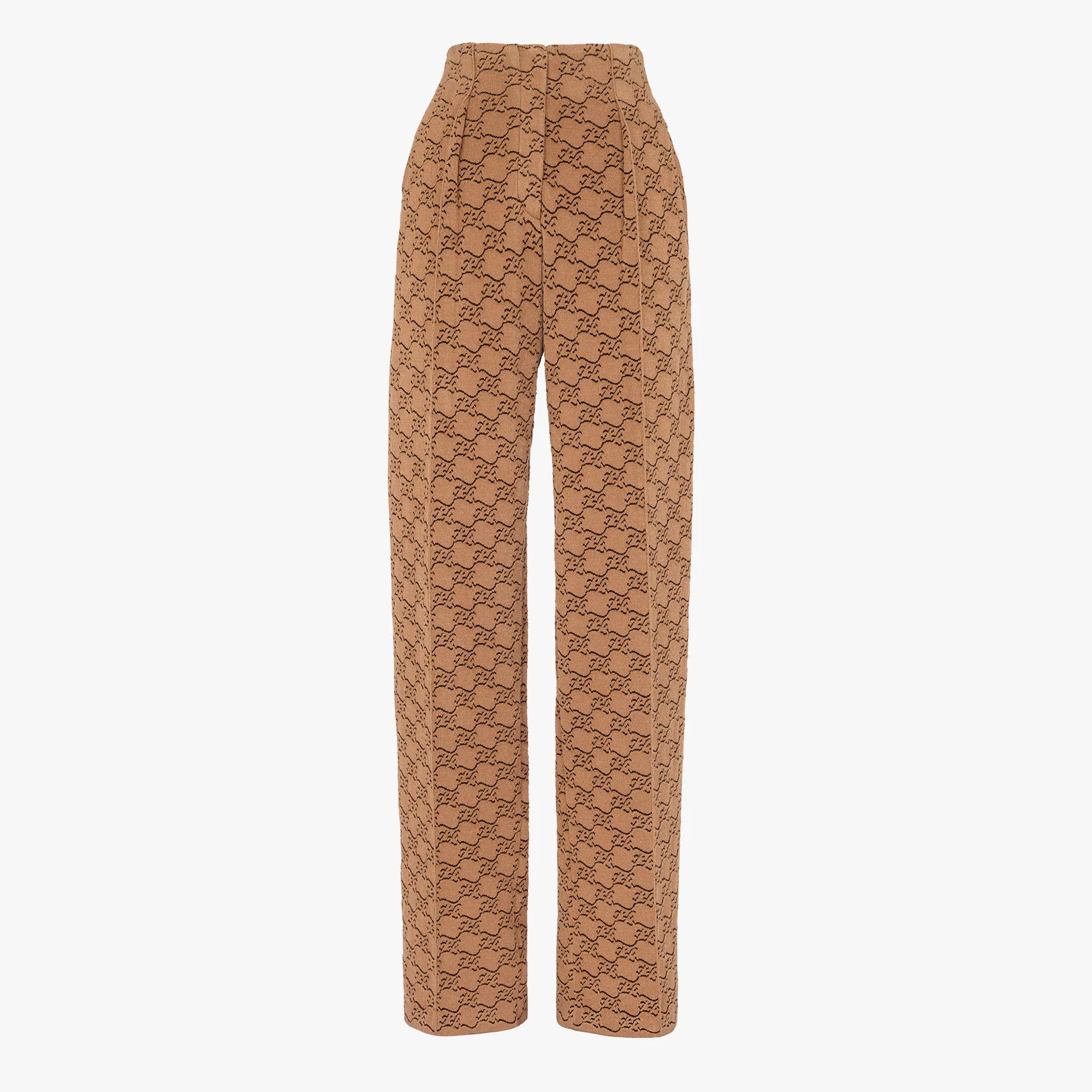Beige velvet and viscose pants - 1