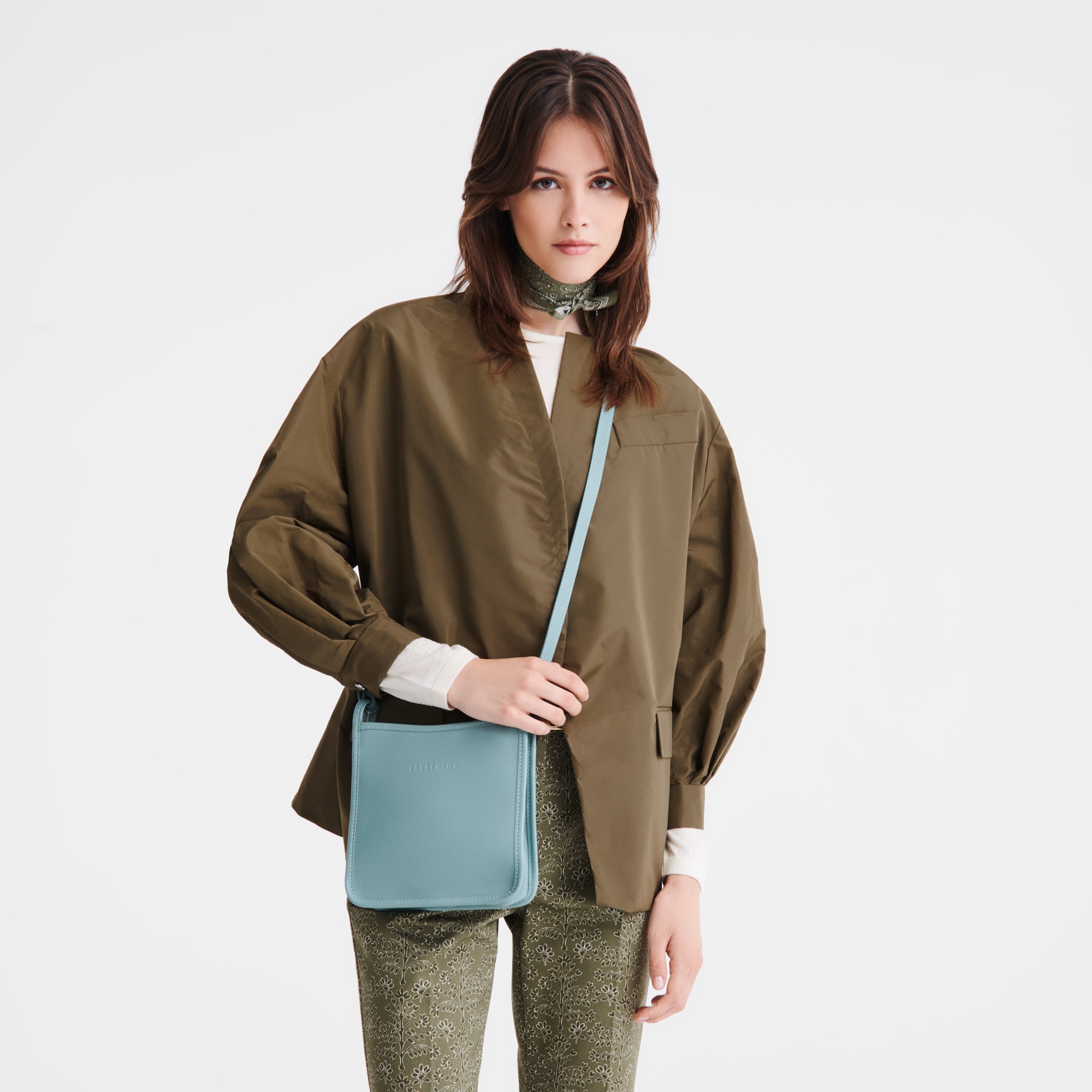Le Foulonné S Crossbody bag Eucalyptus - Leather - 2