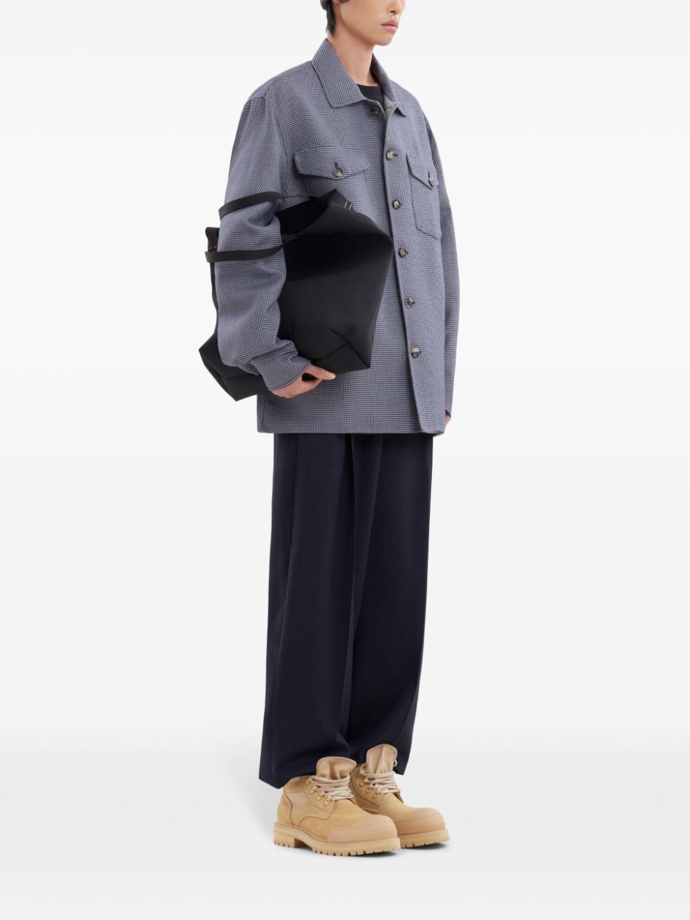 MARNI Men With Cropped Hem Organic Poplin Shirt - 3