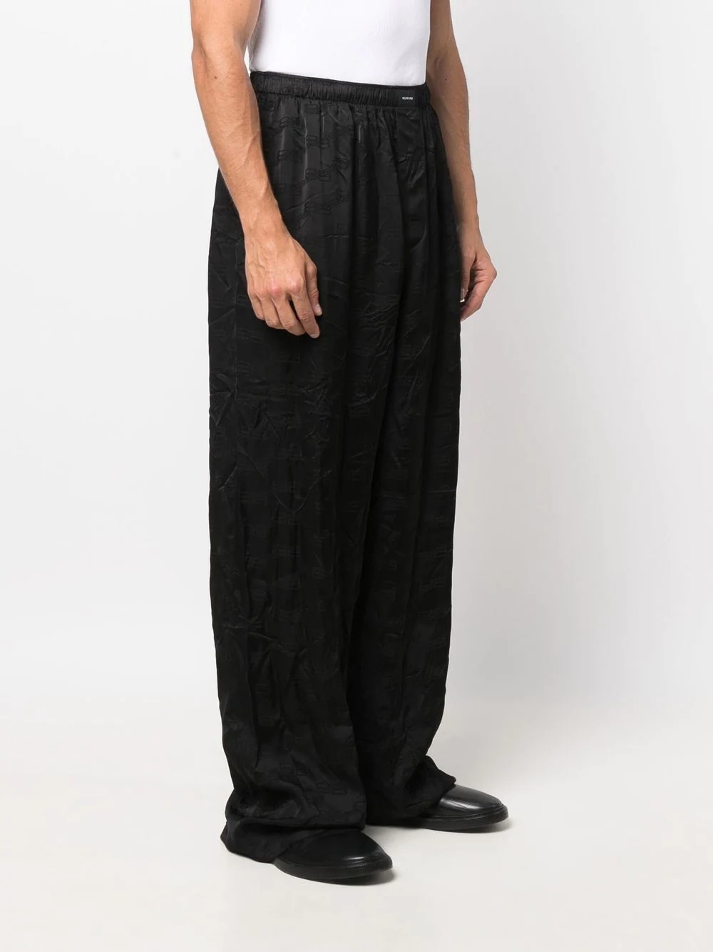 crease-effect jacquard pyjama trousers - 3