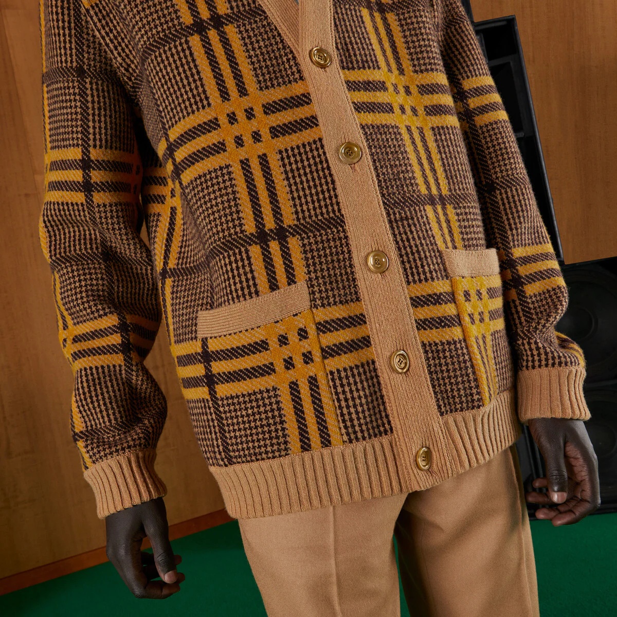 Reversible knit wool cardigan - 4