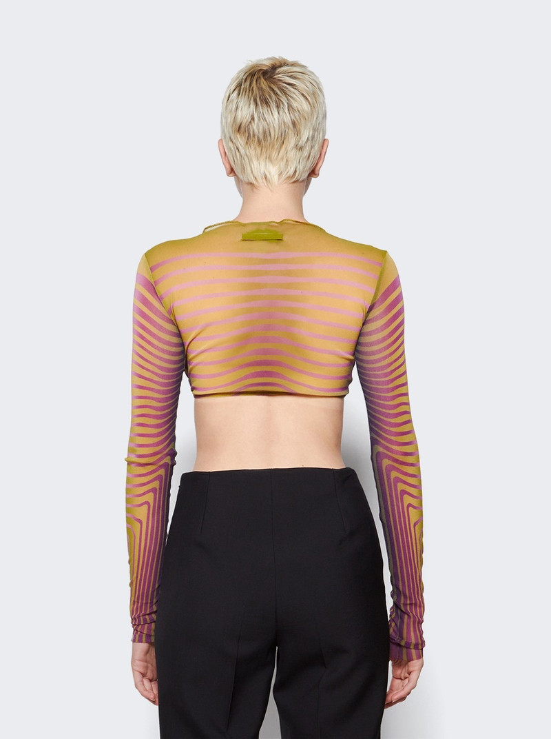 abstract-print cropped T-shirt 5