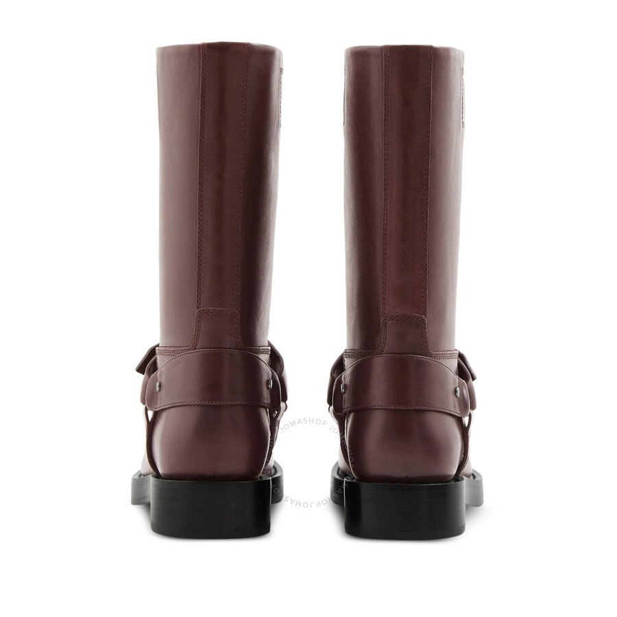 Burberry Saddle Buckled Leather Boots - 3