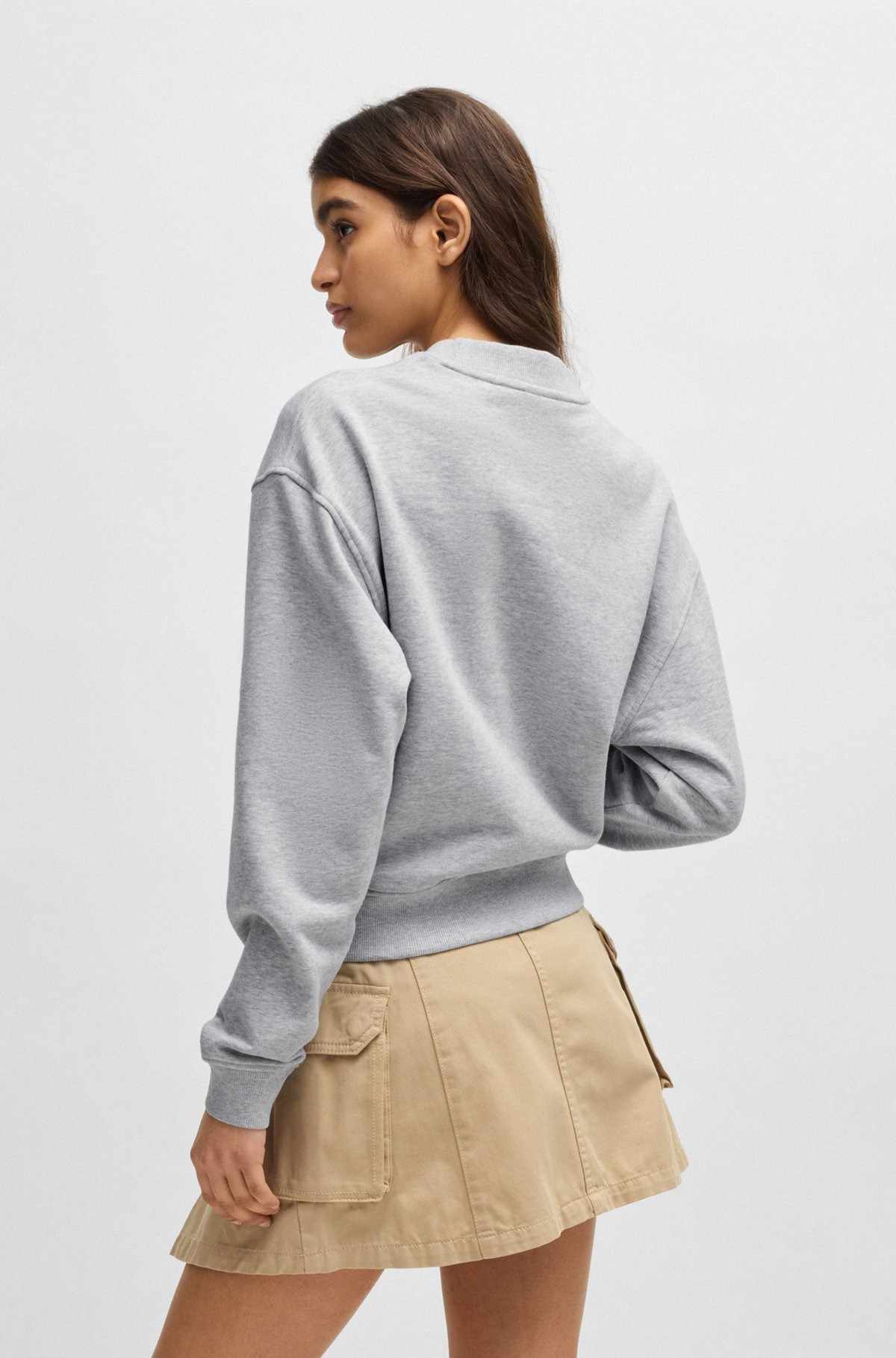 COTTON-TERRY SWEATSHIRT WITH LOGO BADGE - 4