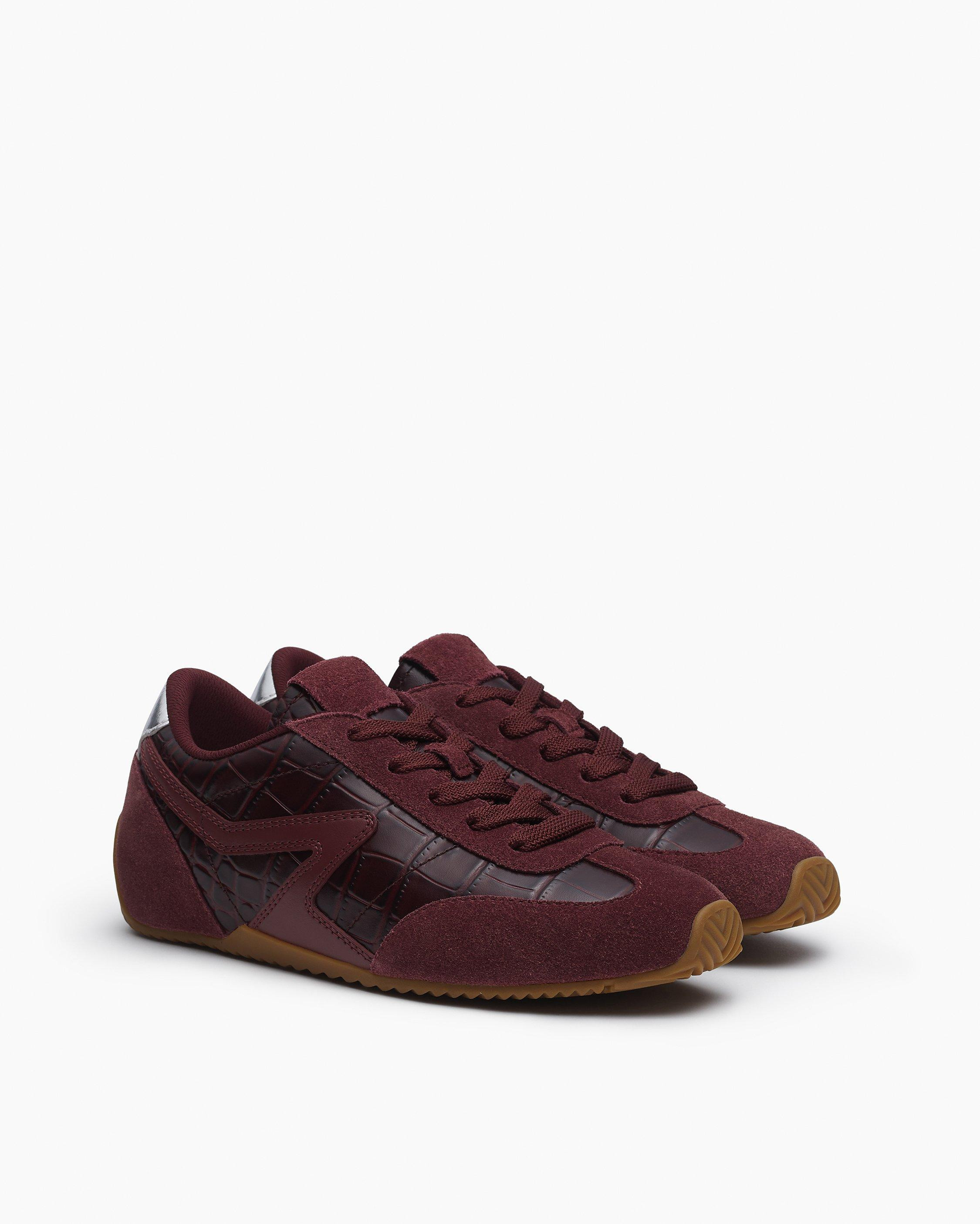 Ultra Slim Retro Runner Sneakers
Embossed Leather & Suede - 2