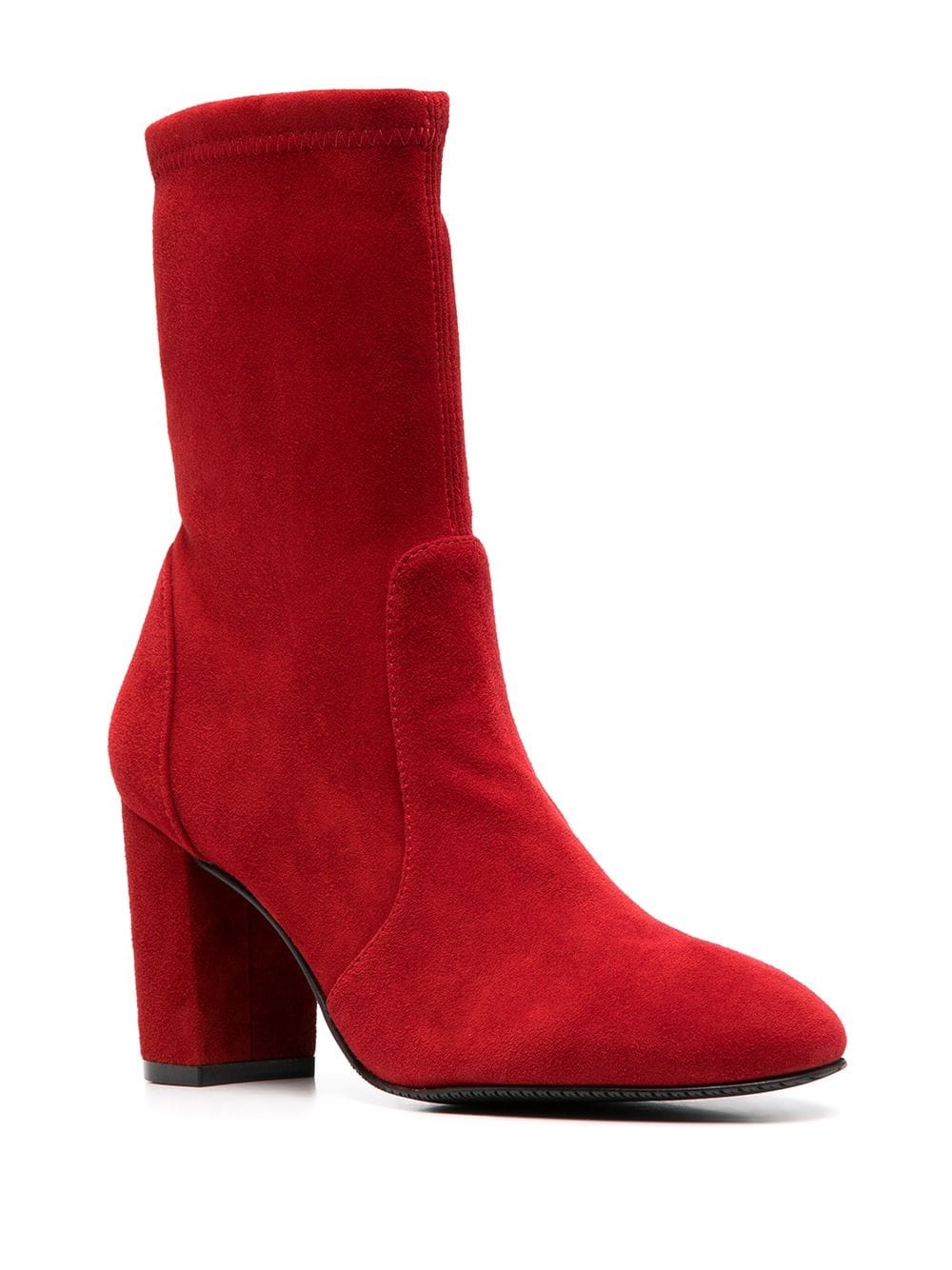 red suede sock boots - 2