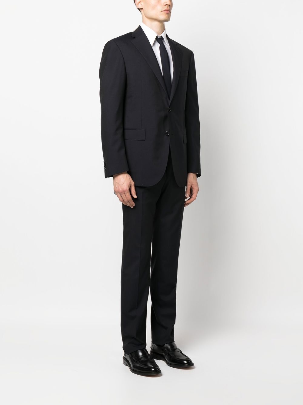 single-breasted virgin wool suit - 3